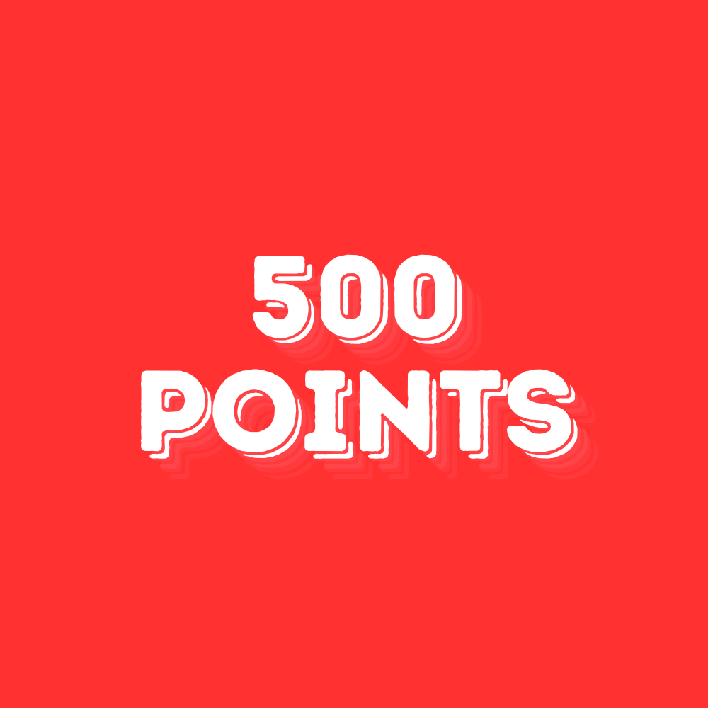 500 POINTS FREE PRODUCT