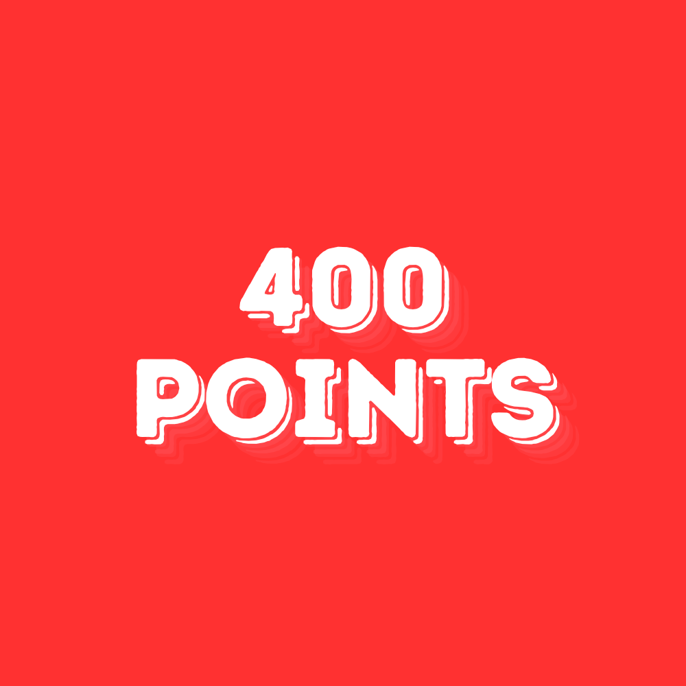 400 POINTS FREE PRODUCT